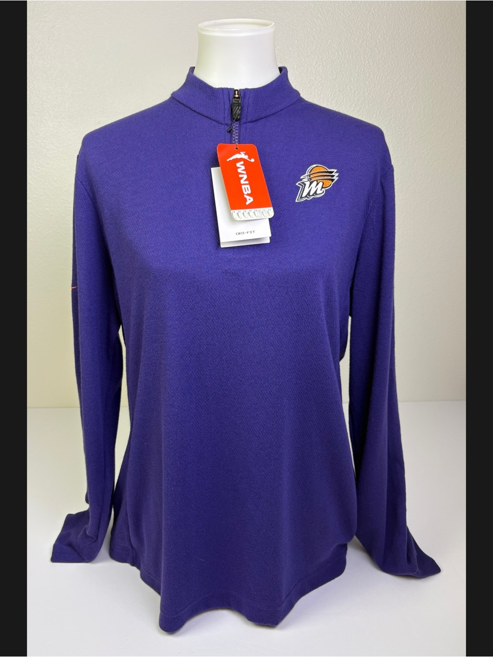 Nike Phoenix Mercury WNBA Dri-FIT 1/4 Zip Womens Purple XL NWT